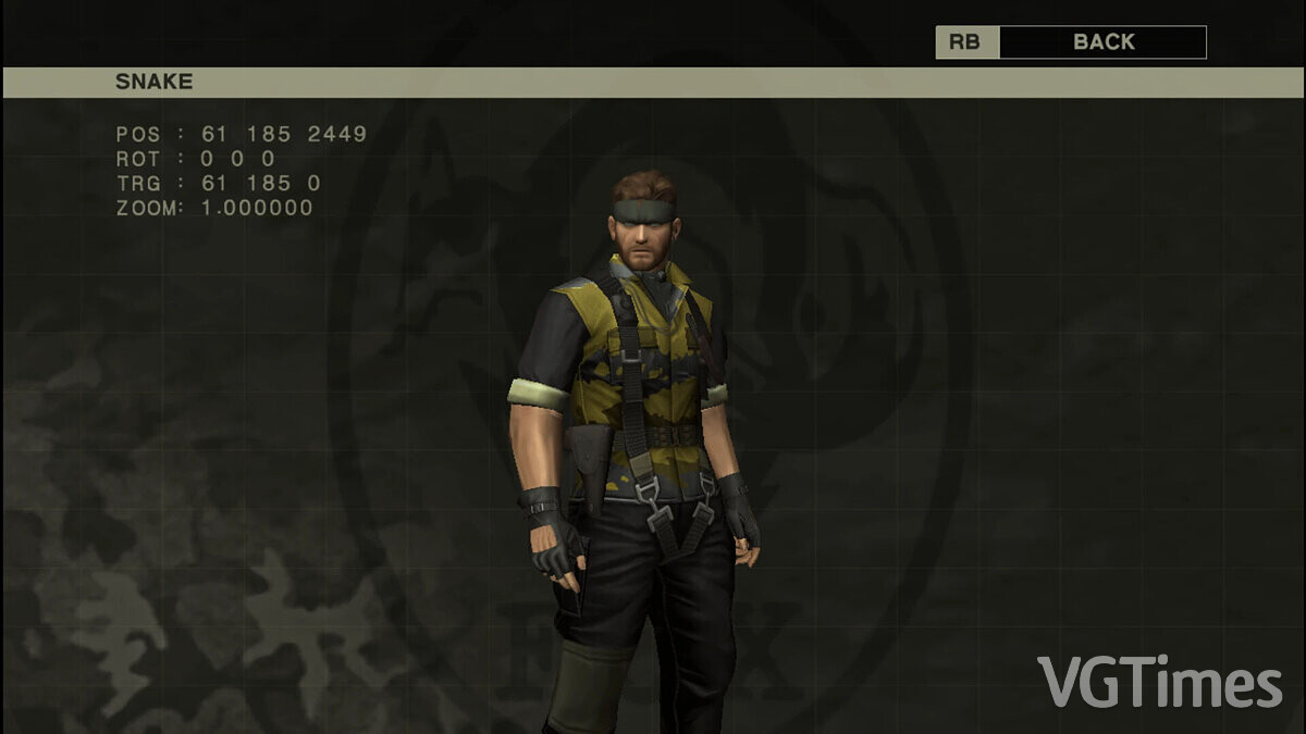 Metal Gear Solid: Master Collection Vol. 1 — Payne's clothes