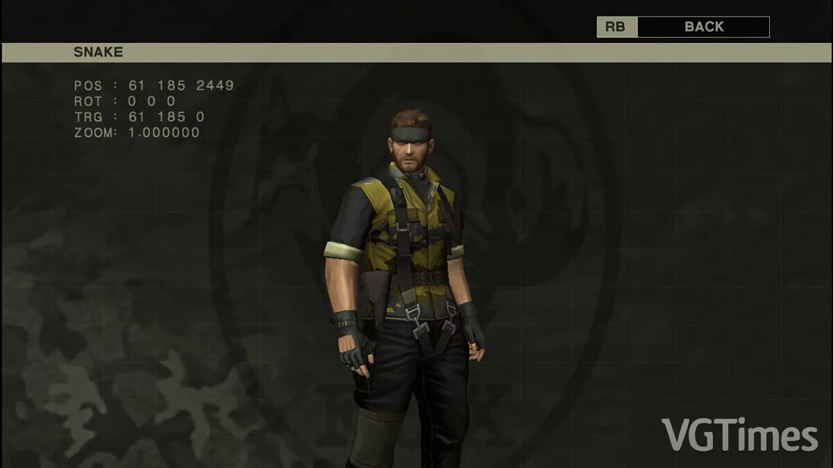 Metal Gear Solid: Master Collection Vol. 1 — La ropa de Payne.