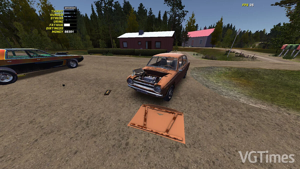 My Summer Car — Satsuma-Halbstock, 98.000 Mark, kein Essen