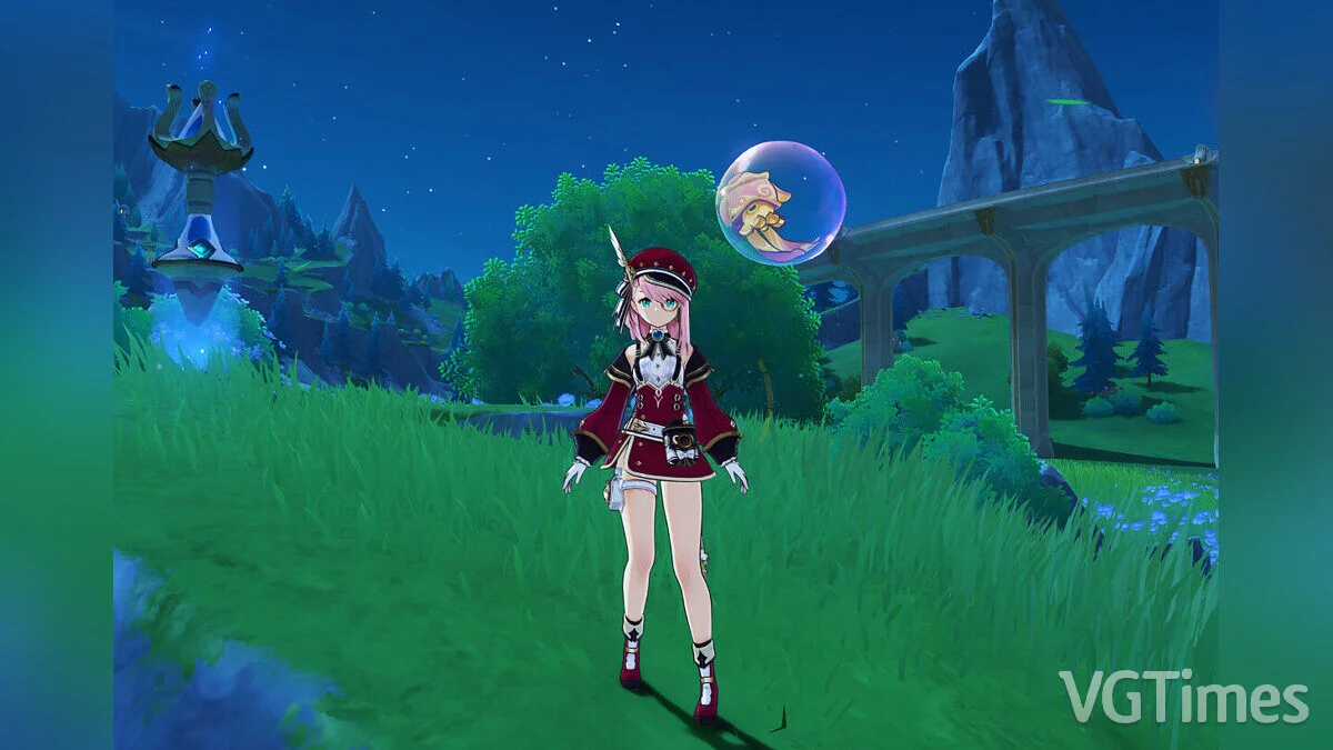 Genshin Impact — Шарлотта в білих трусиках