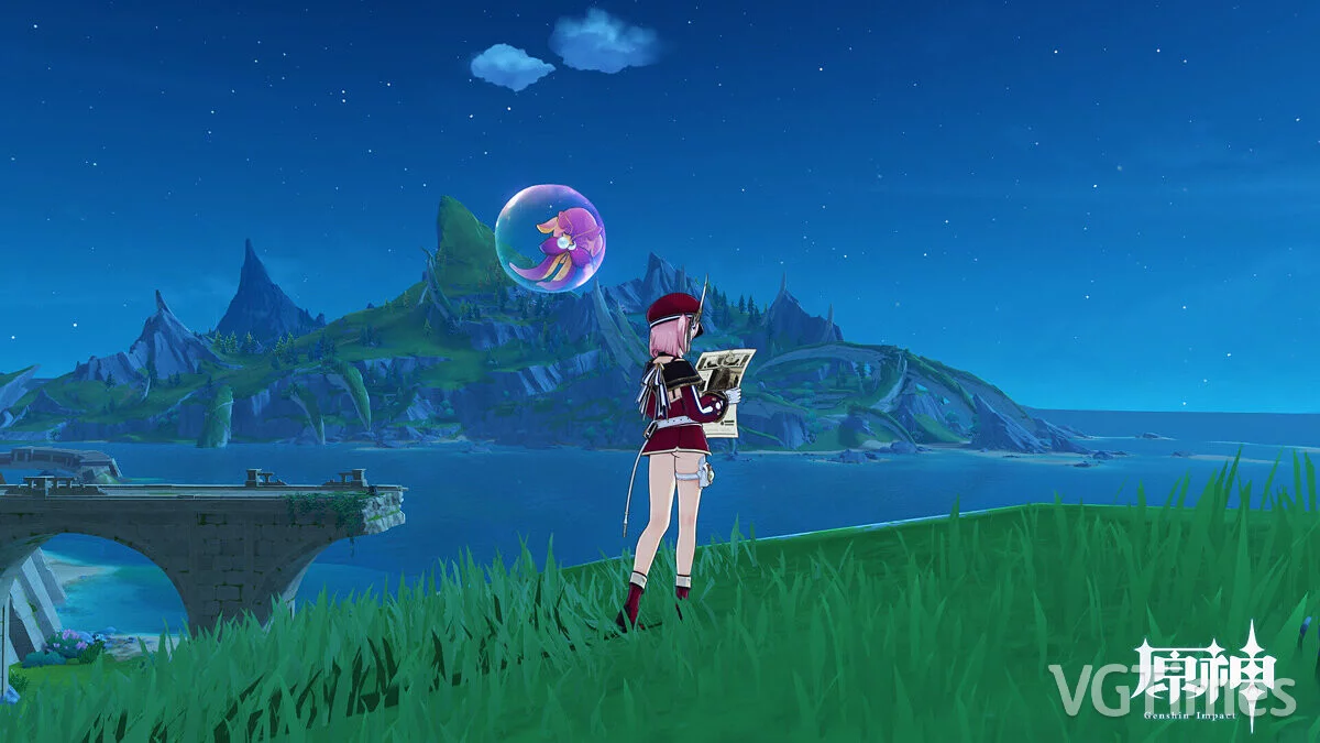 Genshin Impact — Шарлотта в білих трусиках