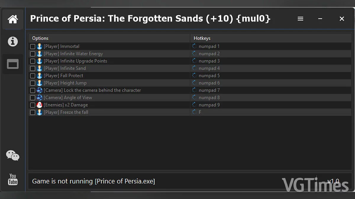 Prince of Persia: The Forgotten Sands — Trainer (+10) [1.0]