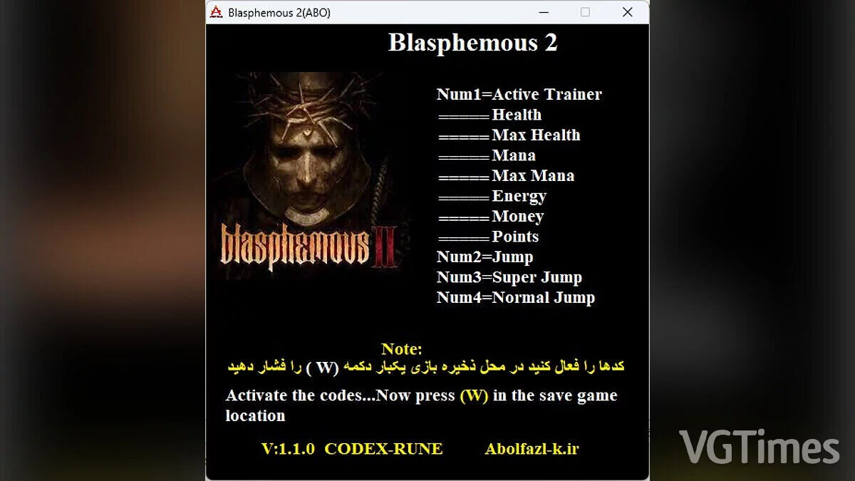 Blasphemous 2 — Trainer (+10) [1.1.0]