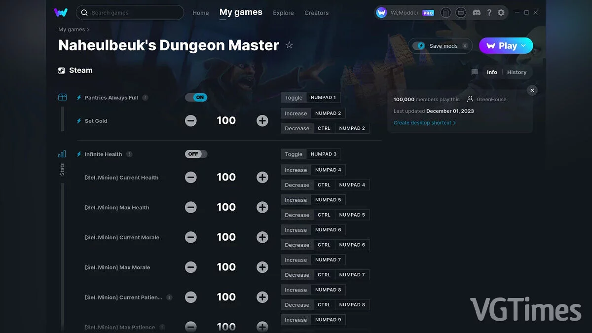 Naheulbeuk&#039;s Dungeon Master — Entrenador (+13) del 12.01.2023 [WeMod]