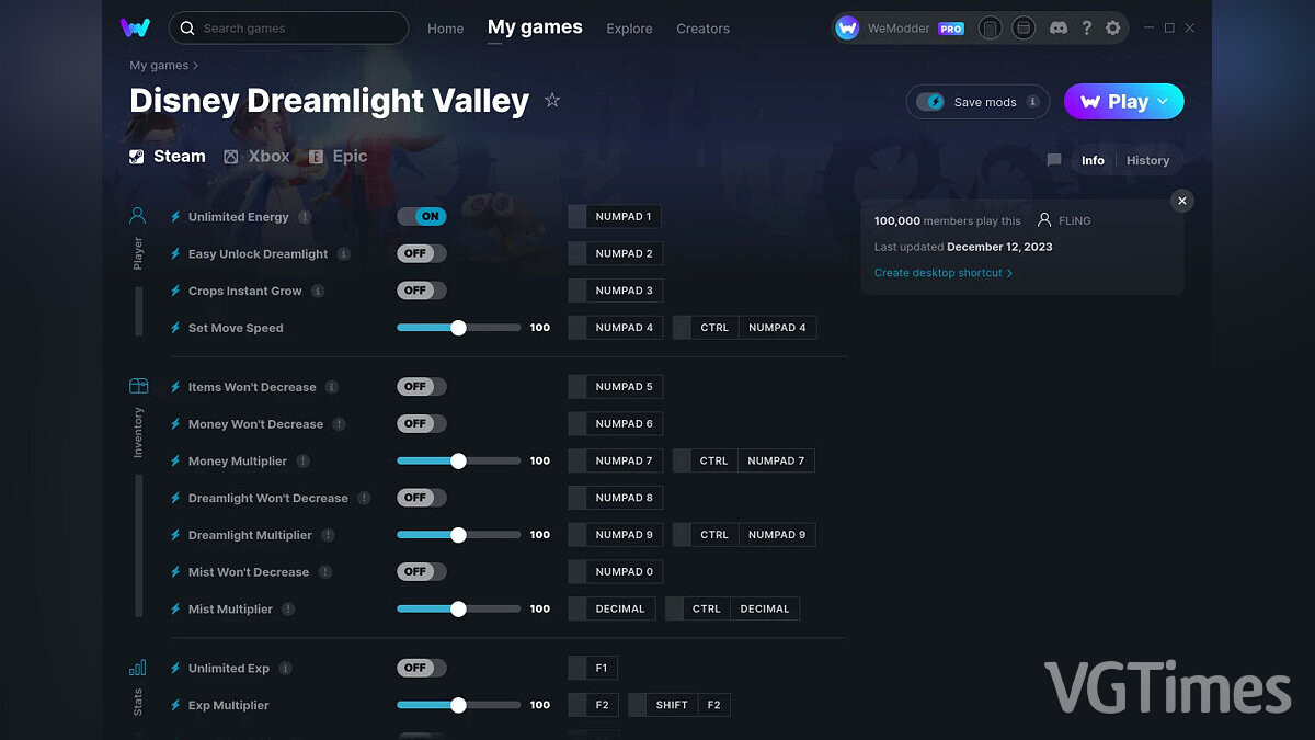 Disney Dreamlight Valley — Trainer (+16) from 12/12/2023 [WeMod]