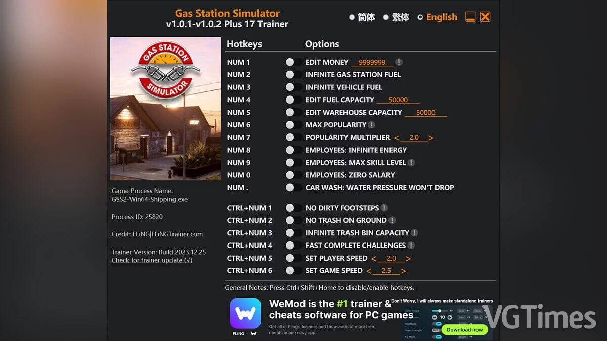 Gas Station Simulator — Trainer (+17) [1.0.1 - 1.0.2]