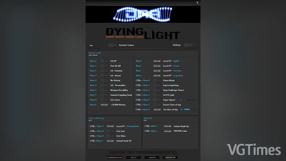 Dying Light — Trainer (+27) [1.42 - 1.49.0 Hotfix 6]