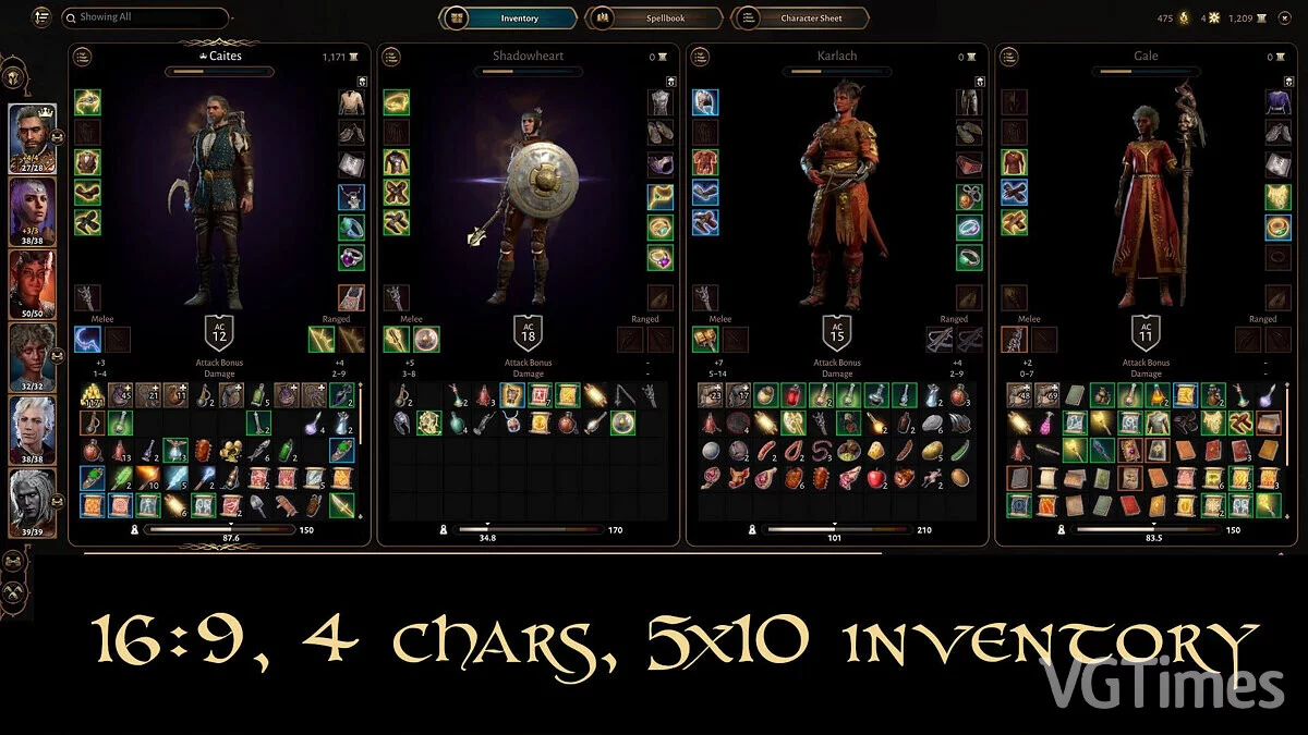 Baldur&#039;s Gate 3 — Улучшенные панели интерфейса