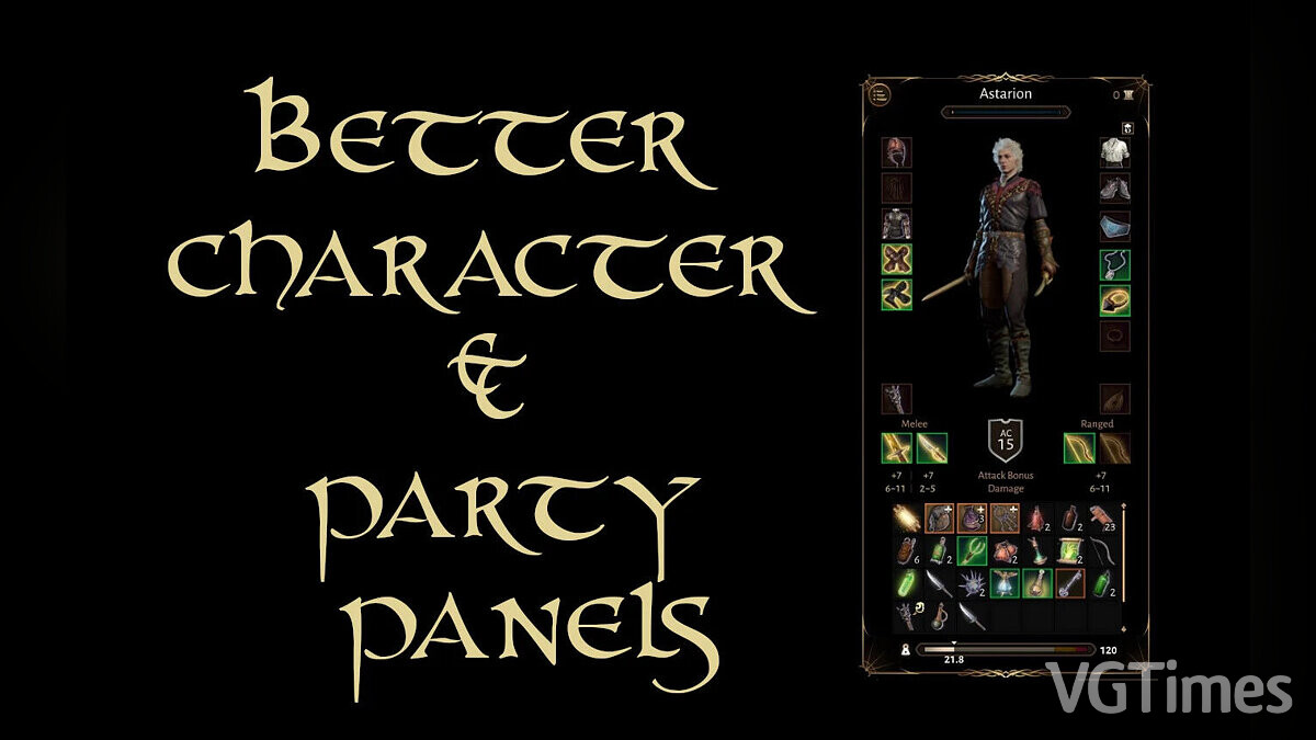 Baldur&#039;s Gate 3 — Improved interface panels