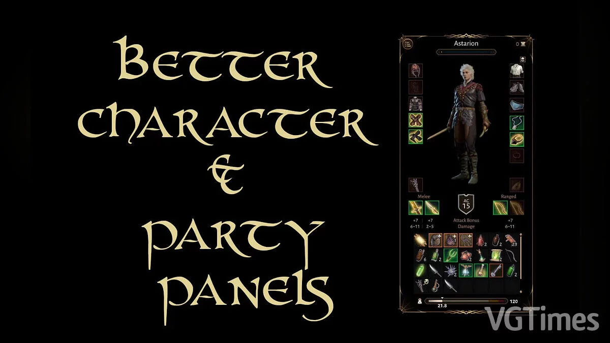 Baldur&#039;s Gate 3 — Improved interface panels