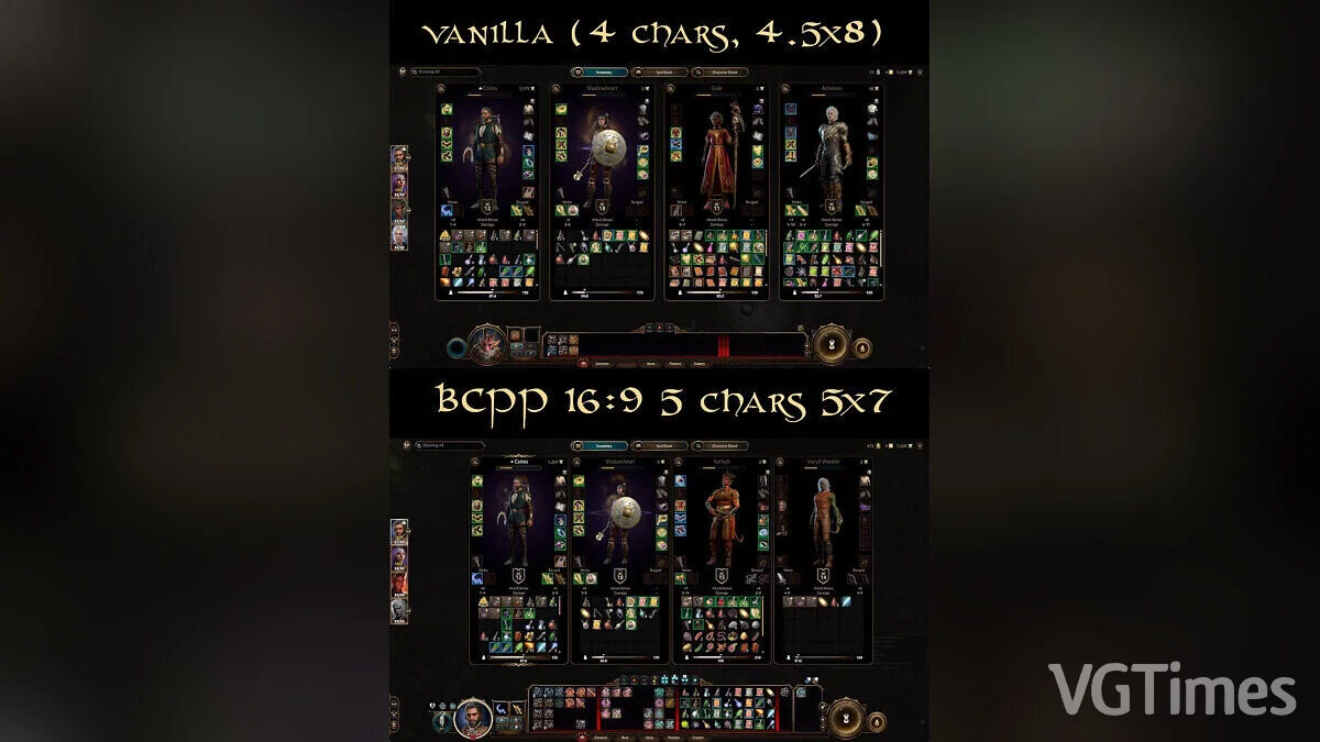 Baldur&#039;s Gate 3 — Улучшенные панели интерфейса