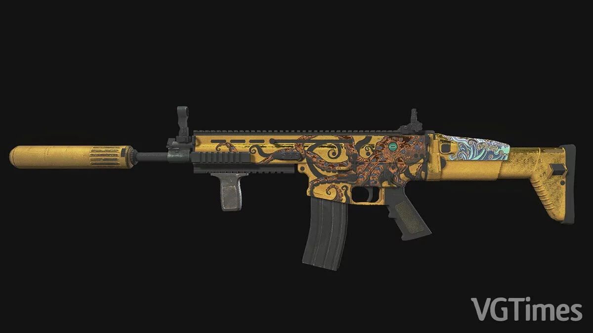 Resident Evil Village — Золотой SCAR-L из игры Counter-Strike Online 2