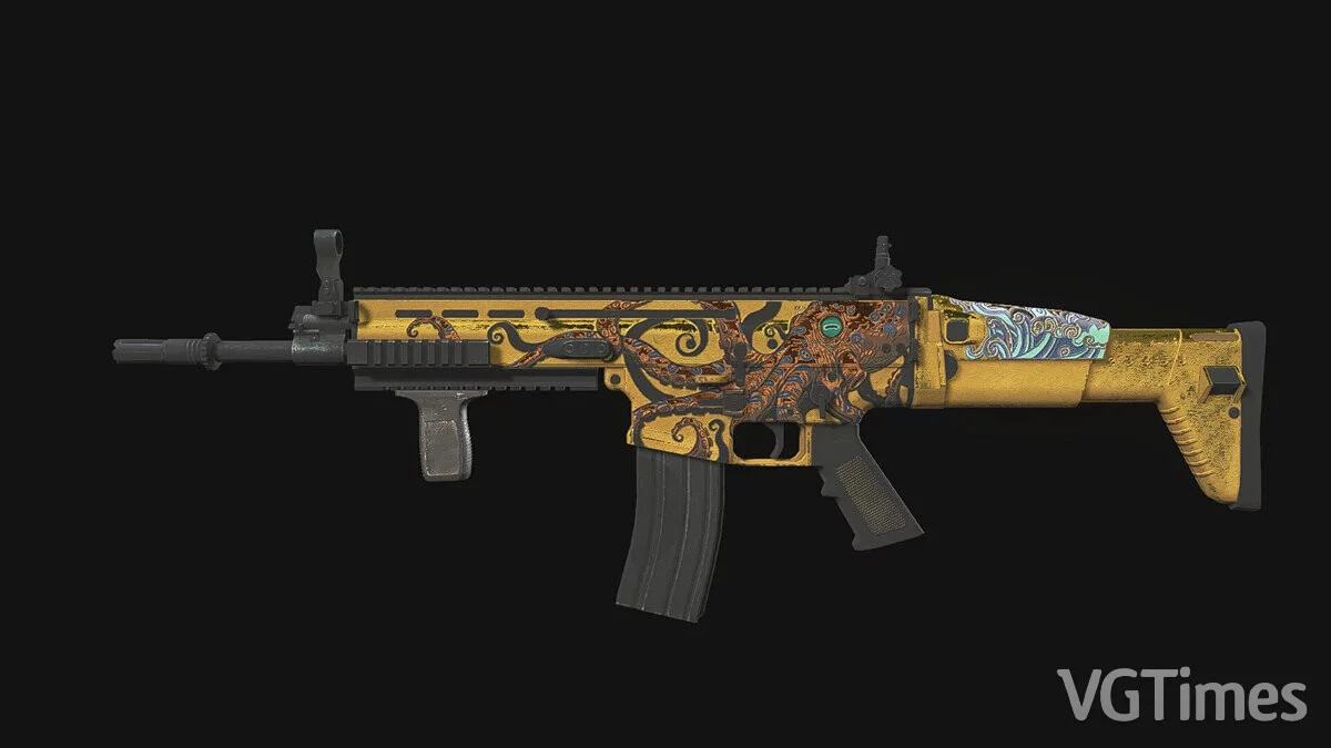 Resident Evil Village — Golden SCAR-L from the game Counter-Strike Online 2