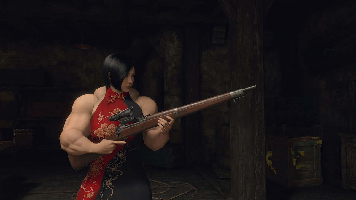 Resident Evil 4 Remake: Separate Ways — Ada is a bodybuilder