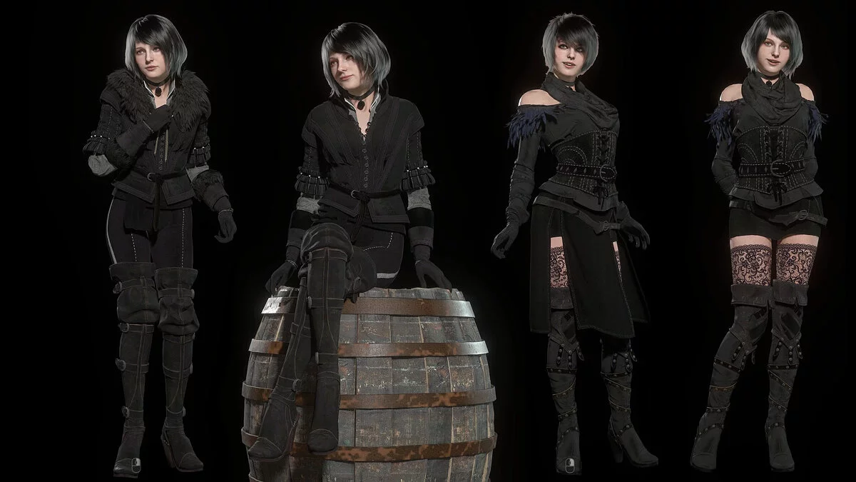 Resident Evil 4 Remake (2023) — Yennefer is wearing a dress