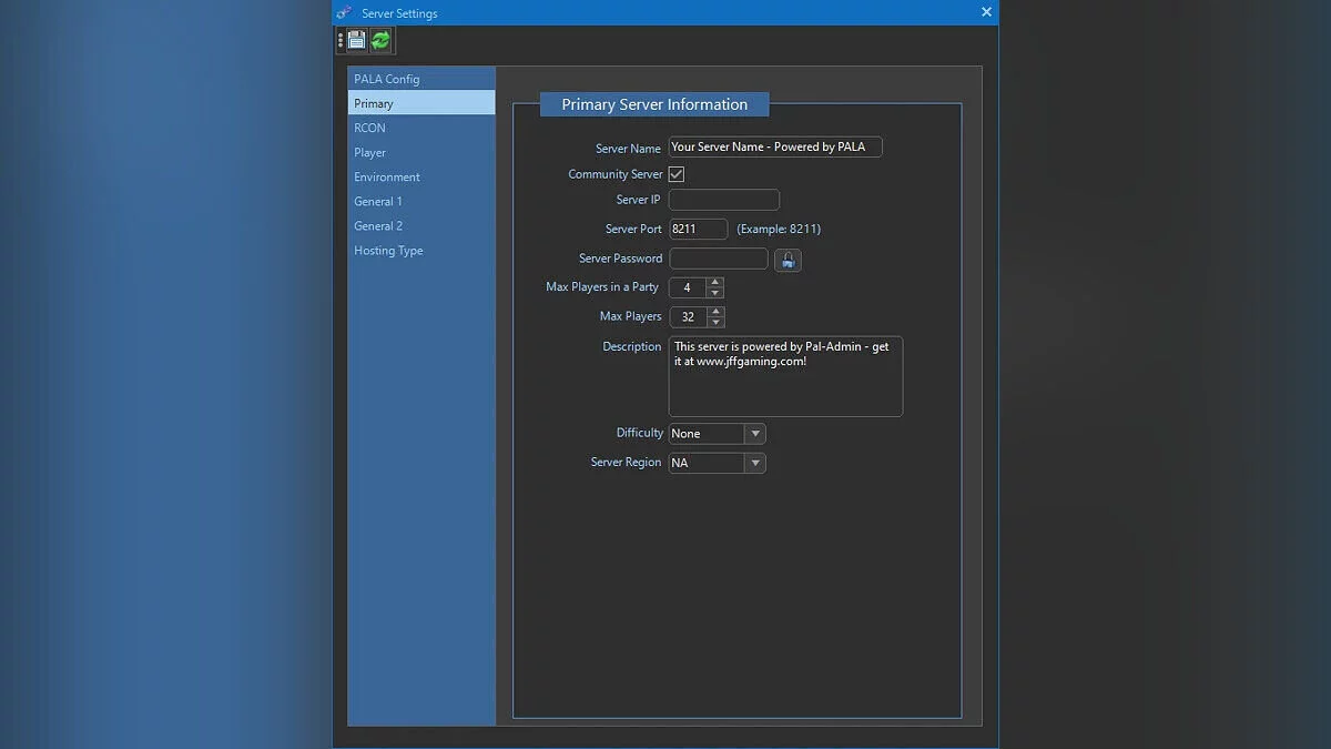 Palworld — PALA — Palworld Yönetici (kendi sunucunuzu oluşturun)