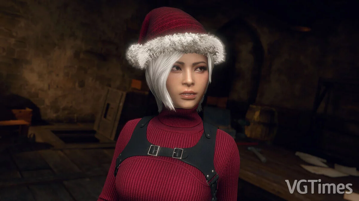 Resident Evil 4 Remake: Separate Ways — Gorro de Papá Noel para Ada