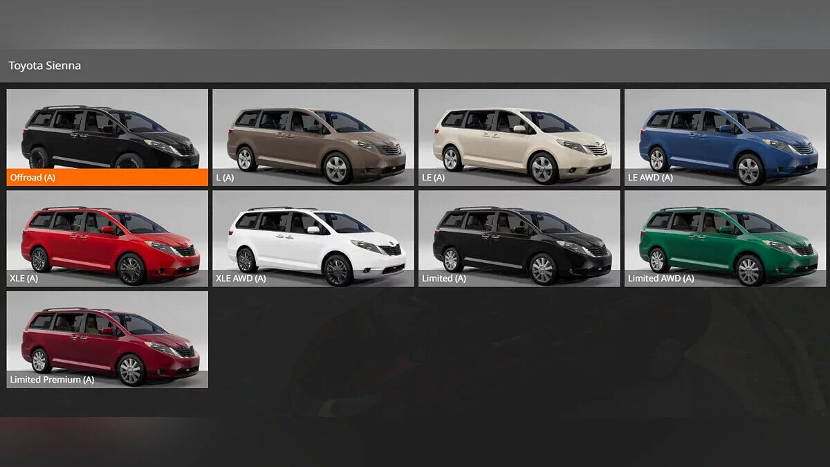 BeamNG.drive — Toyota Sienna