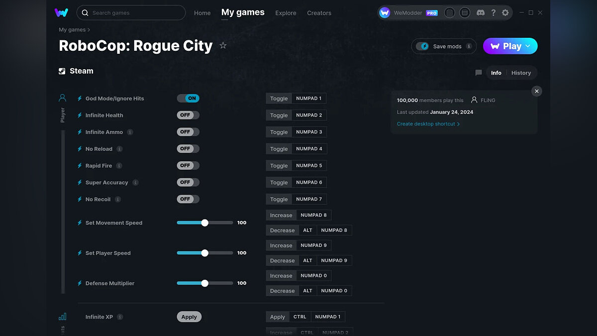 RoboCop: Rogue City — Trainer (+17) from 01/24/2024 [WeMod]