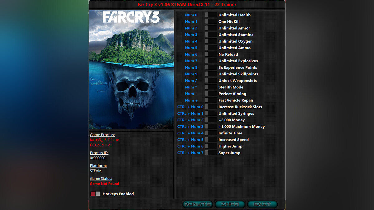 Far Cry 3 — Trainer (+22) [1.06/DirectX 11]