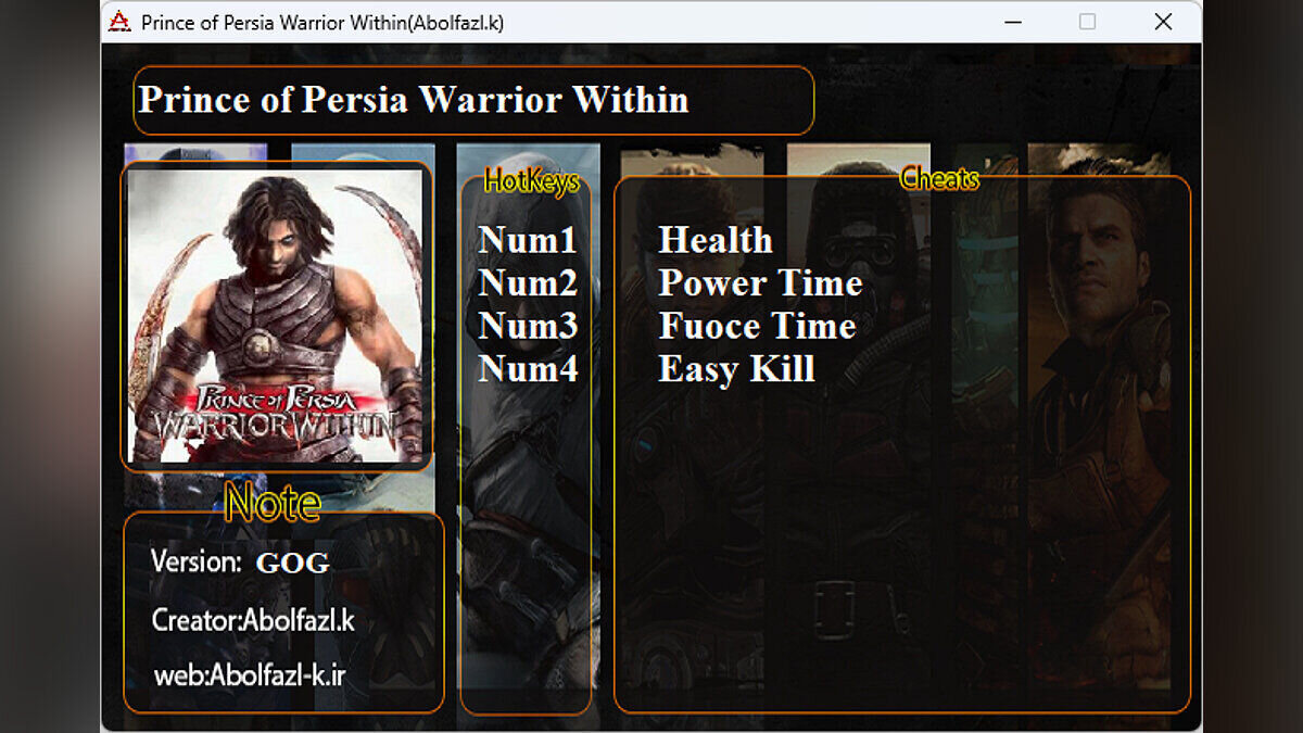 Prince of Persia: Warrior Within — Trainer (+4) [1.0]