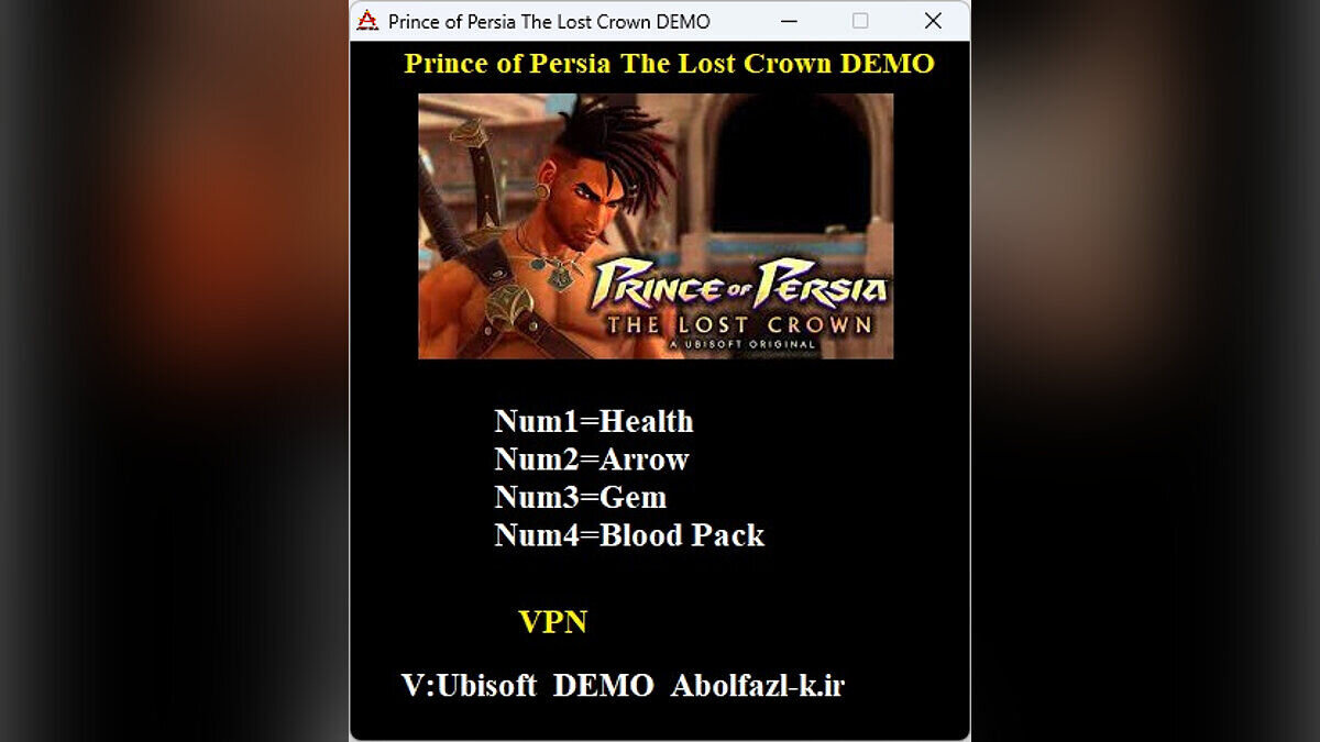 Prince of Persia The Lost Crown — Trainer (+4) [DEMO]