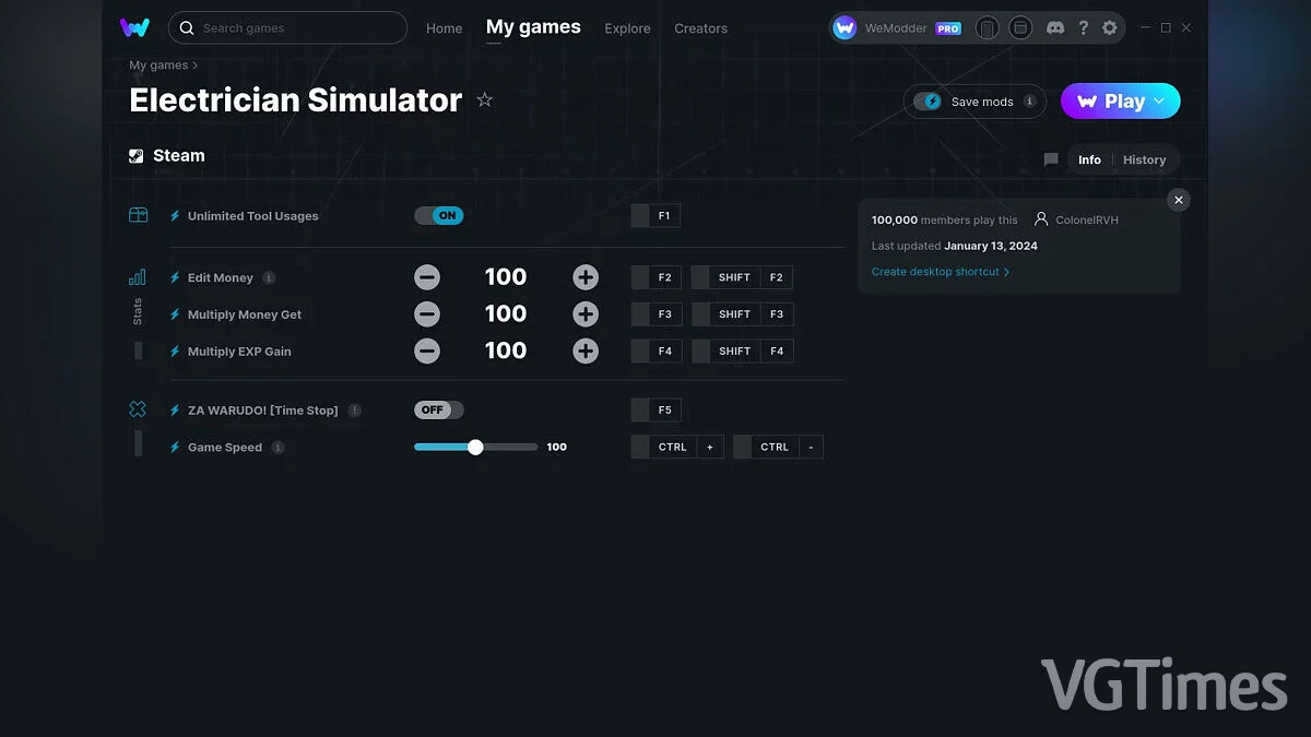 Electrician Simulator — Trainer (+6) from 01/13/2024 [WeMod]