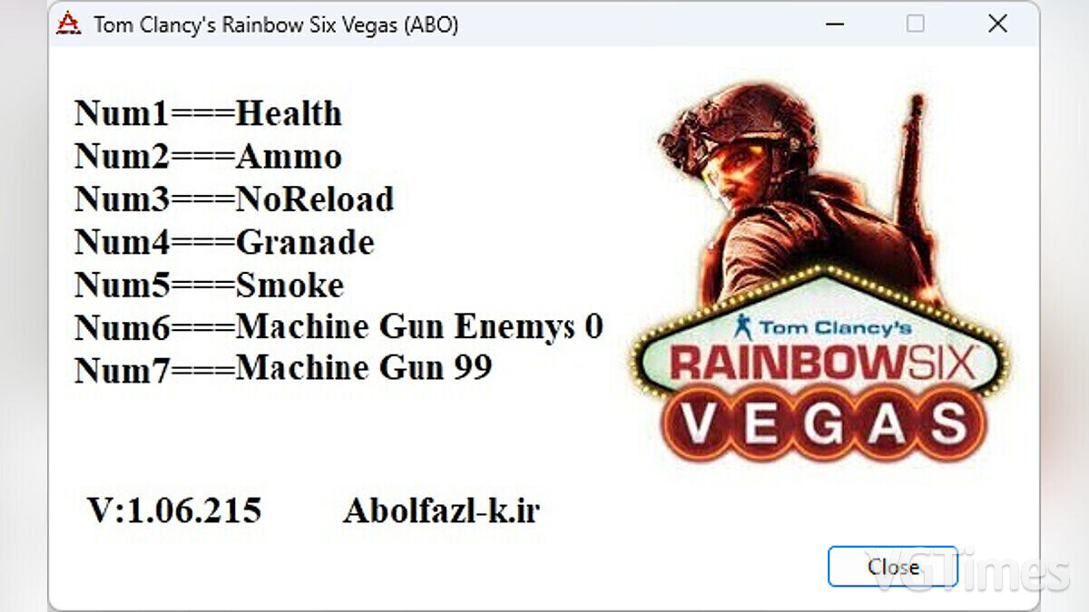 Tom Clancy&#039;s Rainbow Six: Vegas — Trainer (+7) [1.06.215]