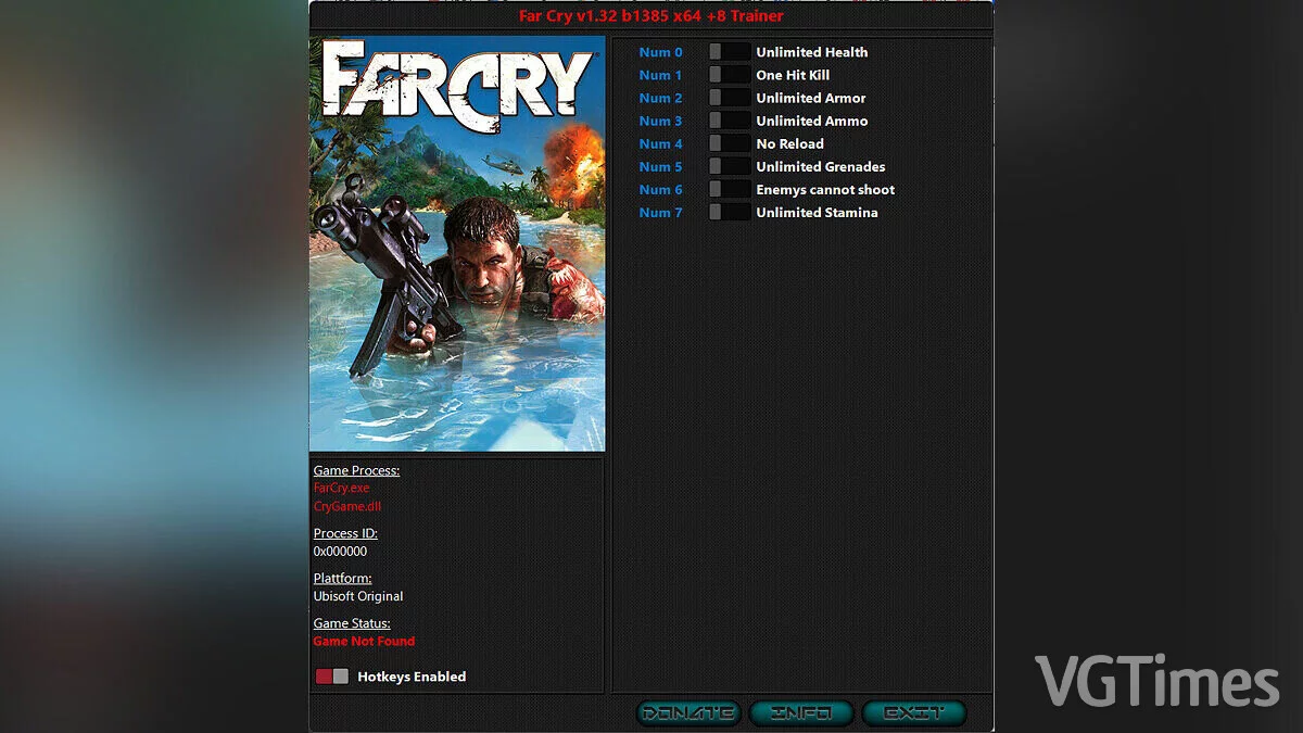 Far Cry — Trainer (+8) [1.32]