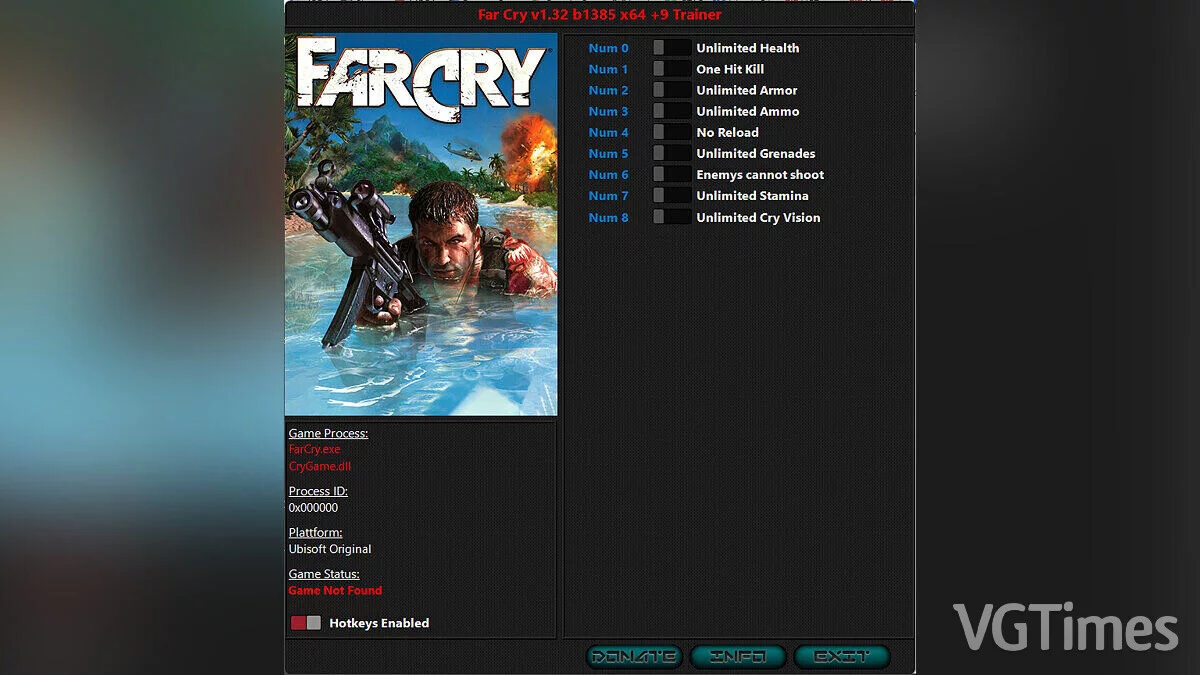 Far Cry — Trainer (+9) [1.32: Fixed]