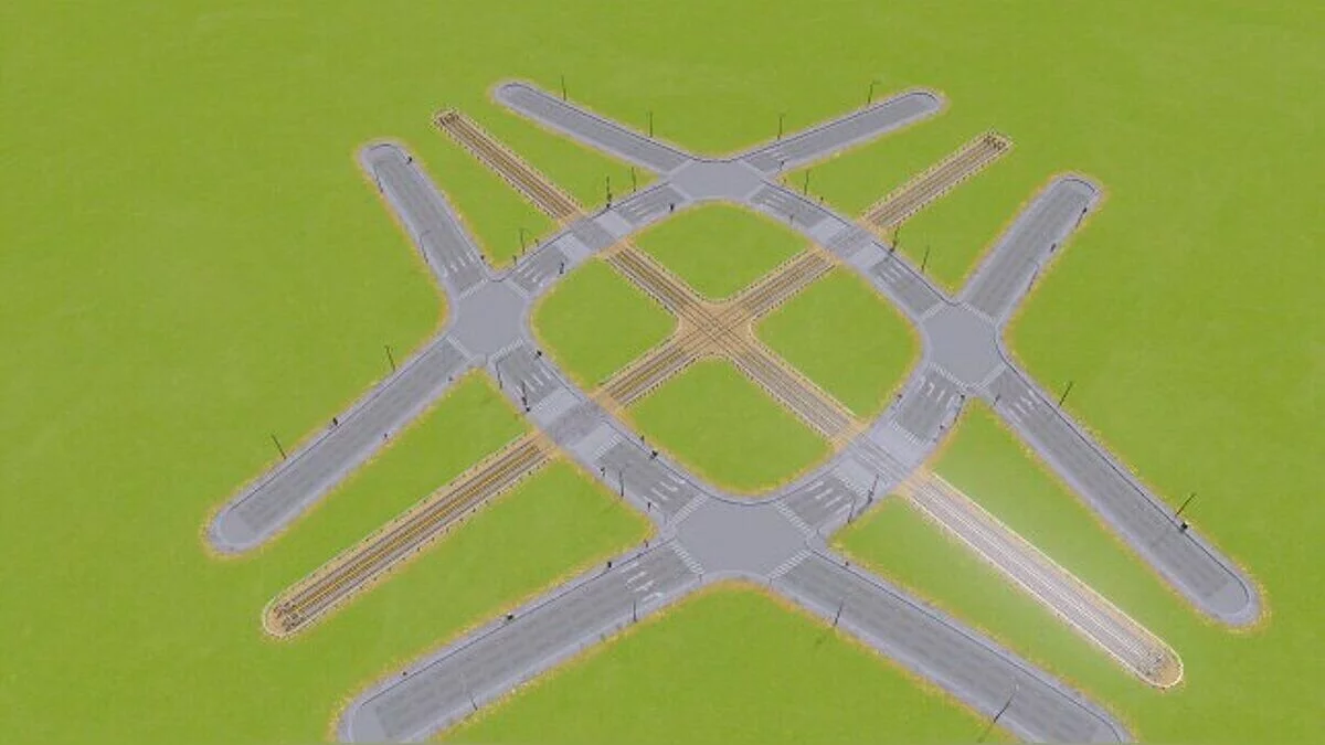 Cities: Skylines — Dashiņa roundabout