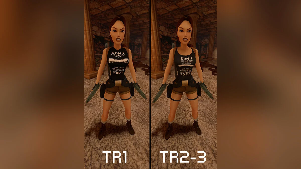 Tomb Raider 1-3 Remastered — parte superior del jugador