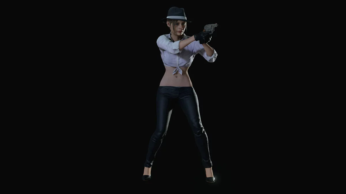 Resident Evil 2 — Claire in a sexy noir costume