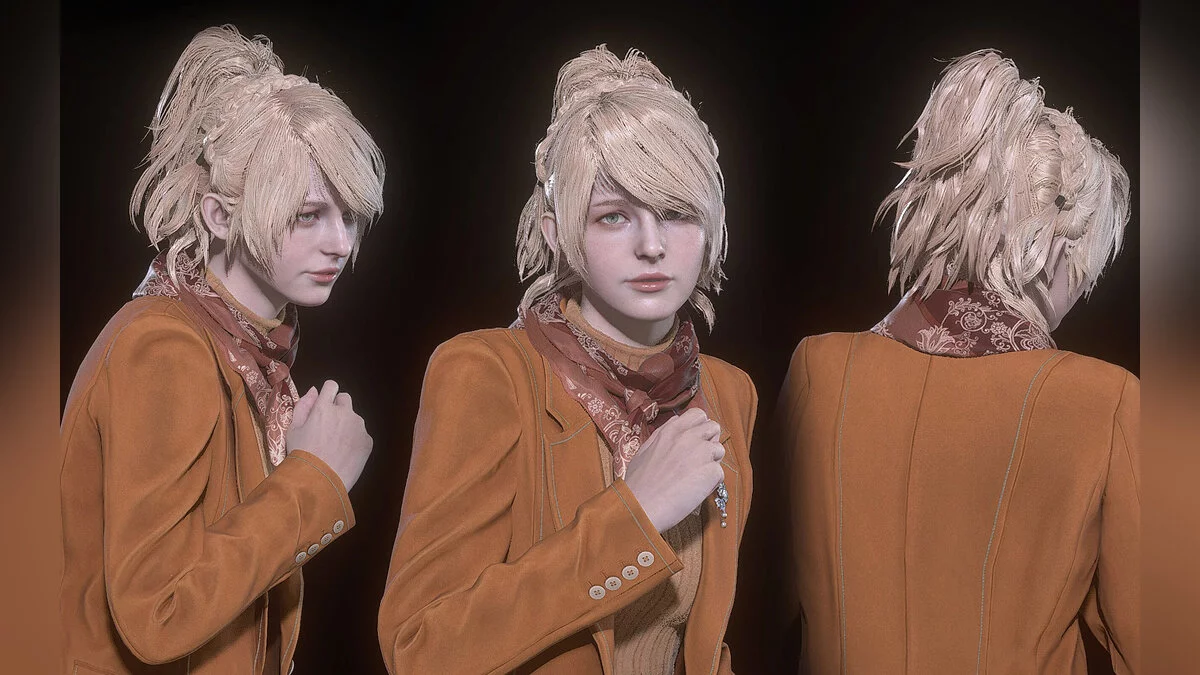 Resident Evil 4 Remake (2023) — Lunafreya's hairstyle for Ashley