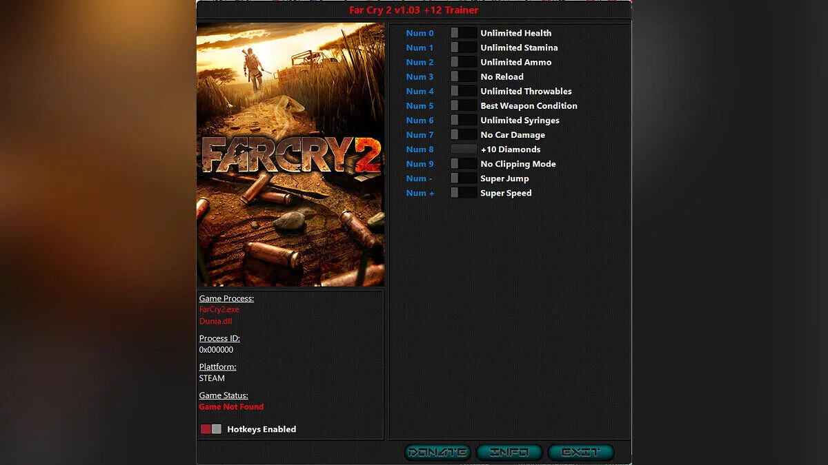 Far Cry 2 — Trainer (+12) [1.03]