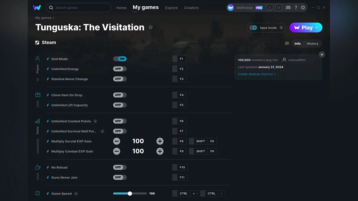 Tunguska: The Visitation — Trainer (+12) from 01/31/2024 [WeMod]