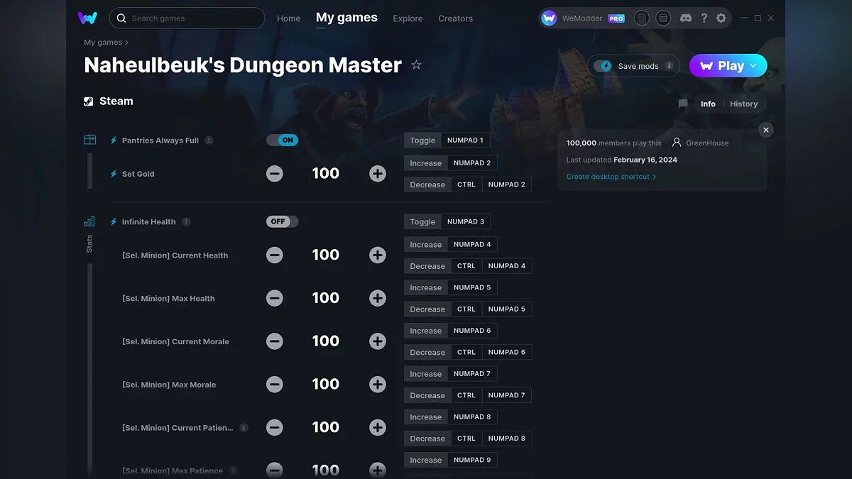 Naheulbeuk&#039;s Dungeon Master — Entrenador (+13) del 16/02/2024 [WeMod]