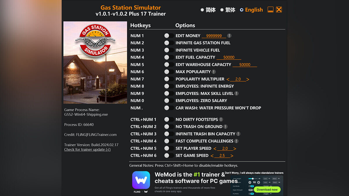 Gas Station Simulator — Trainer (+17) [1.0.1 - 1.0.2 / UPD: 02/17/2024]