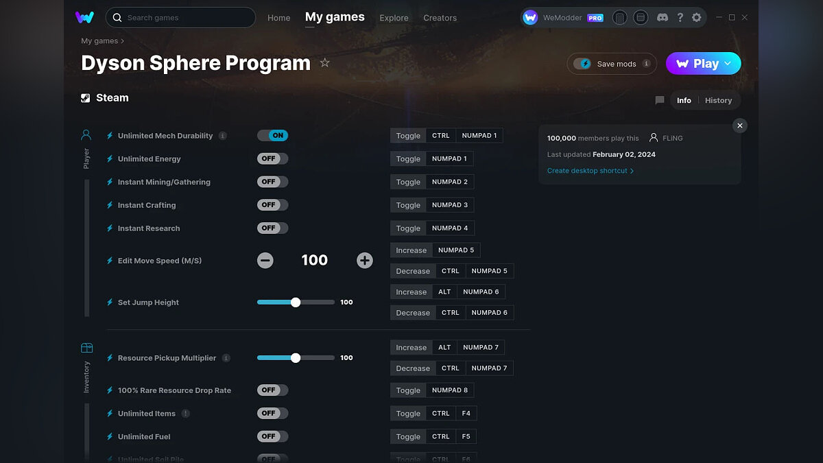 Dyson Sphere Program — Trainer (+17) from 02/02/2024 [WeMod]