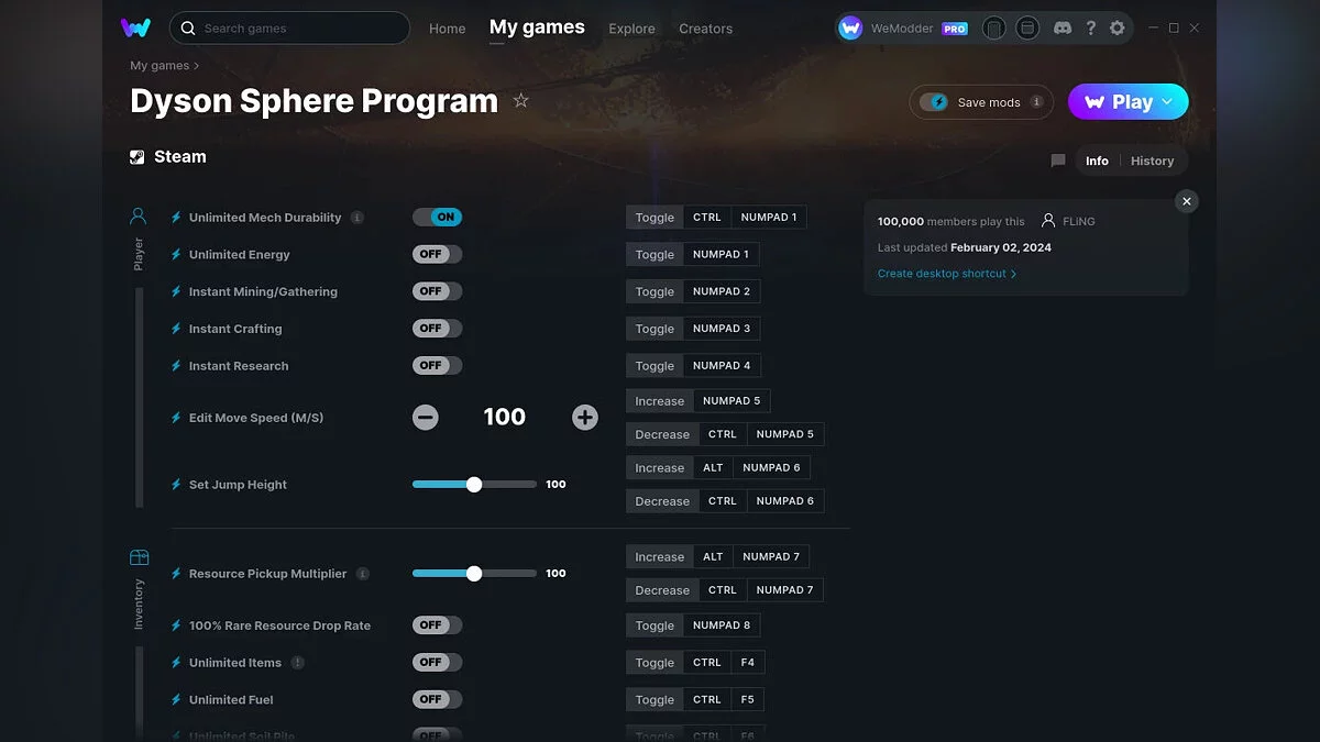 Dyson Sphere Program — Trainer (+17) from 02/02/2024 [WeMod]