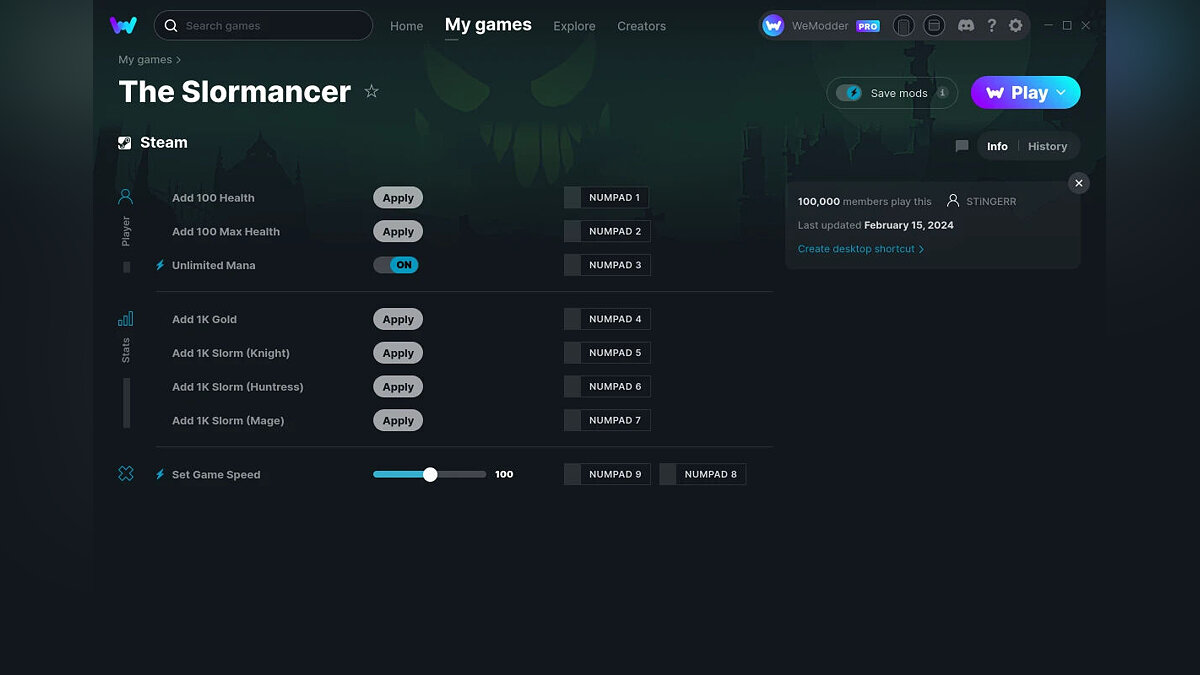 The Slormancer — Trainer (+8) from 02/15/2024 [WeMod]