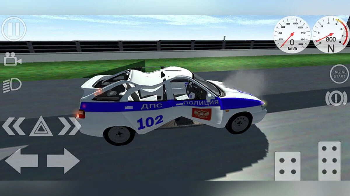 Simple Car Crash Physics Sim — ВАЗ 2112 (ДПС)