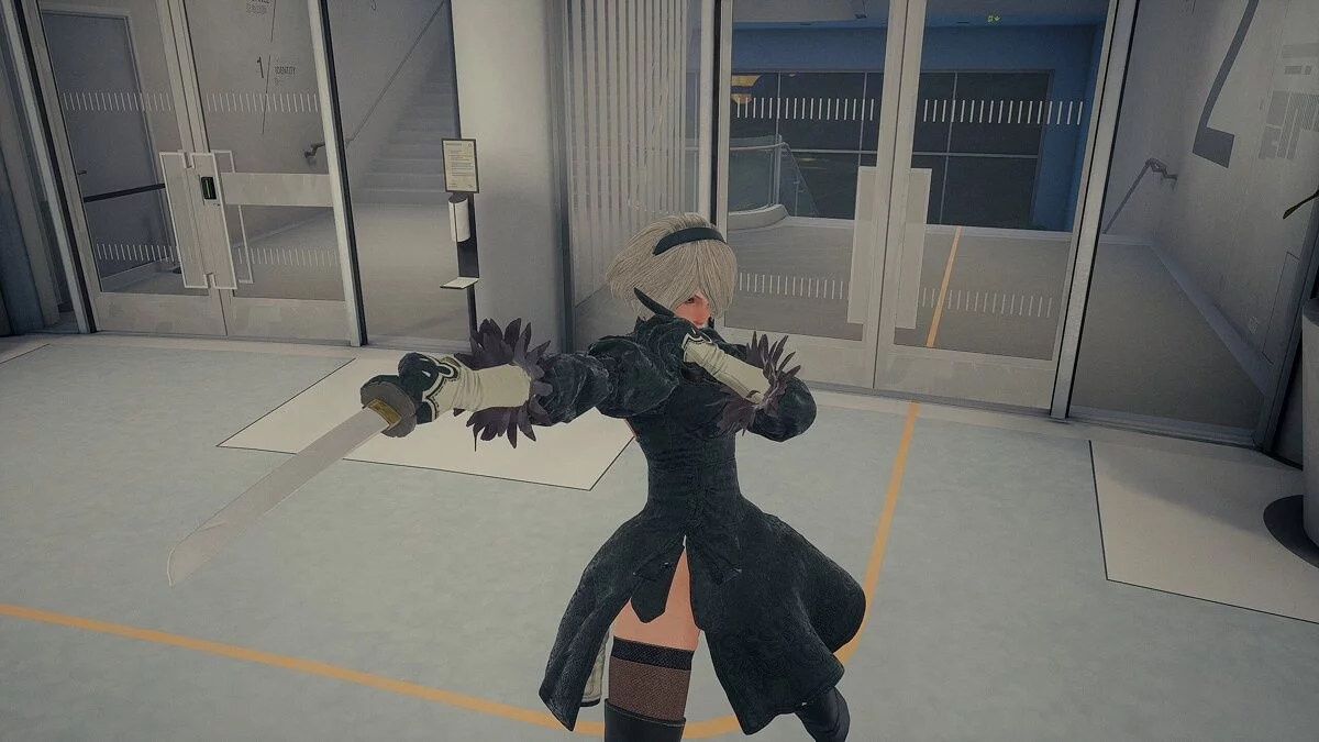 Sifu — 2B (Soulcalibur modeli) etek fiziği ile