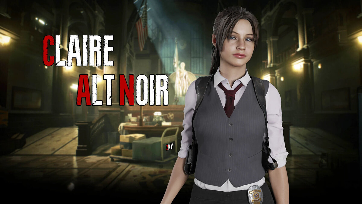 Resident Evil 2 — Claire in noir costume