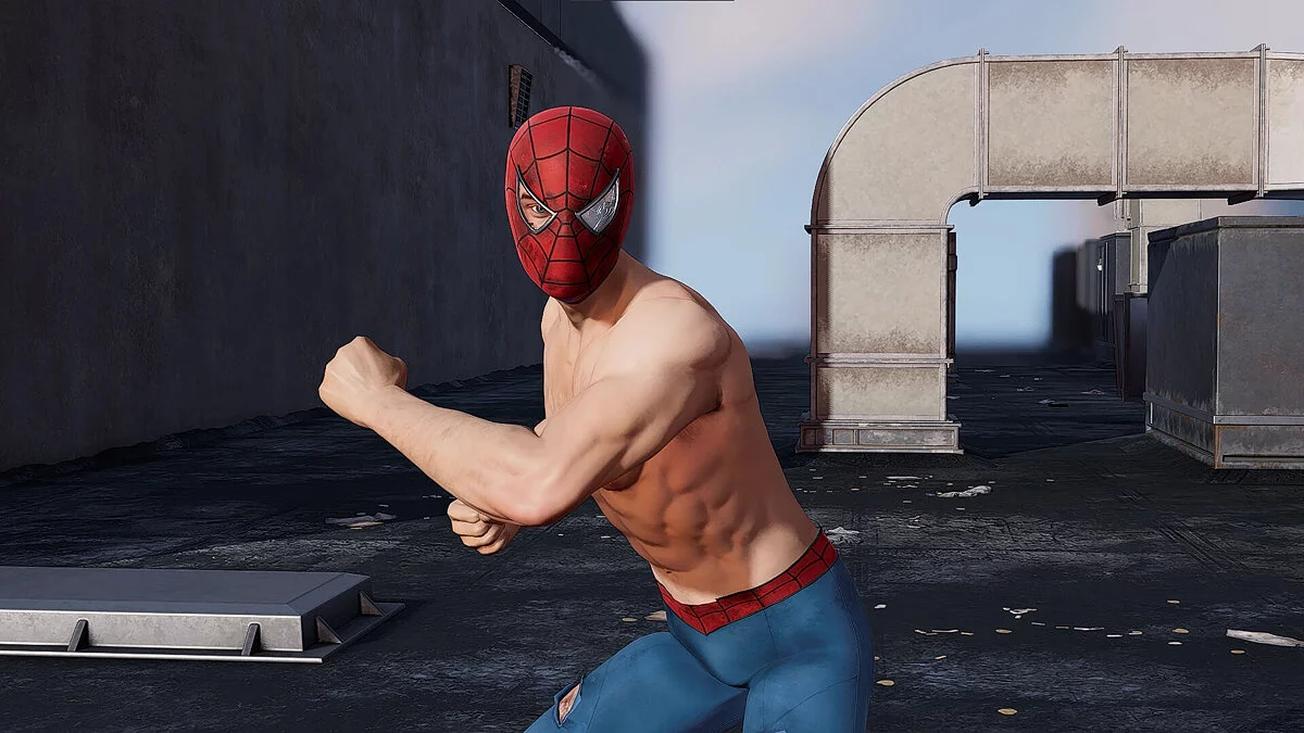 Marvel&#039;s Spider-Man Remastered — traje sin camisa