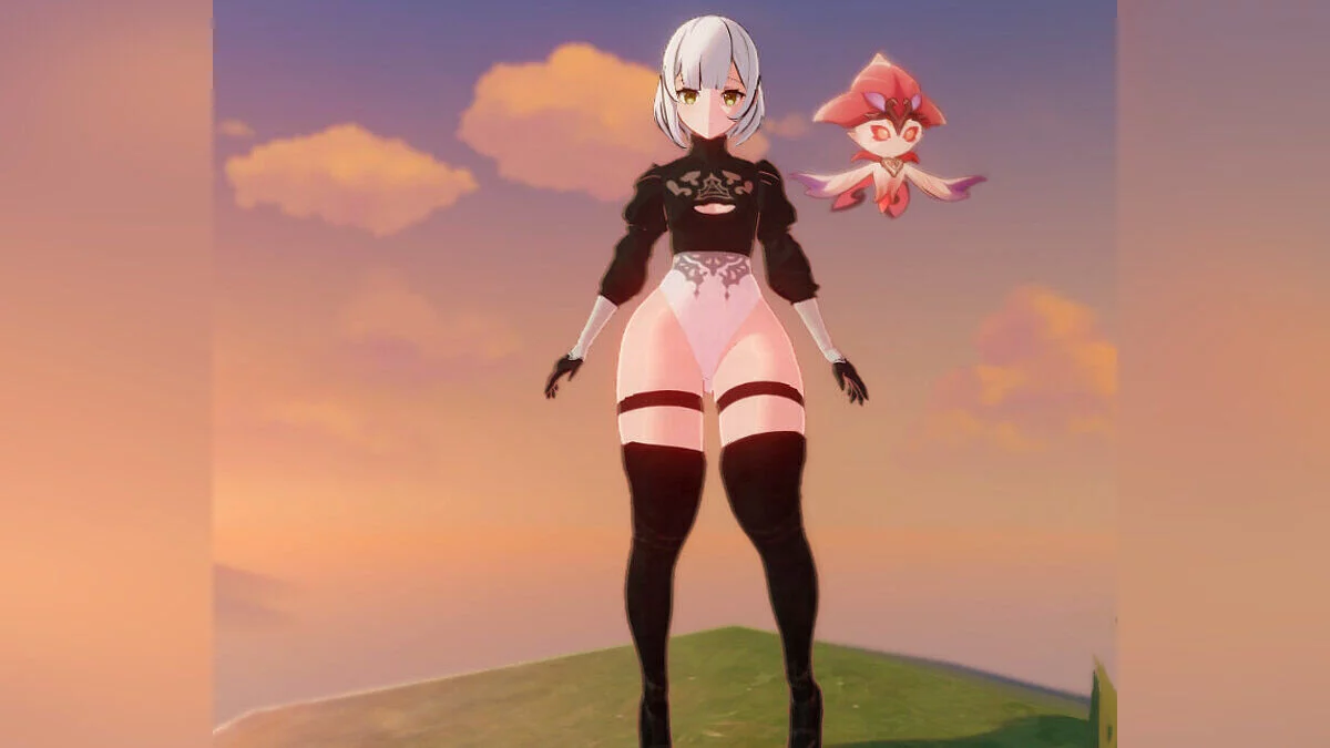 Genshin Impact — Noel con traje 2B