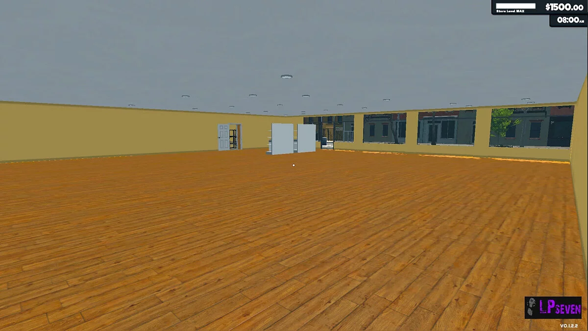 Supermarket Simulator — Empty store with maximum space