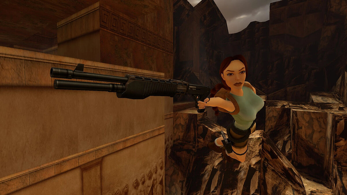 Tomb Raider 1-3 Remastered — SPAS-12 instead of a shotgun