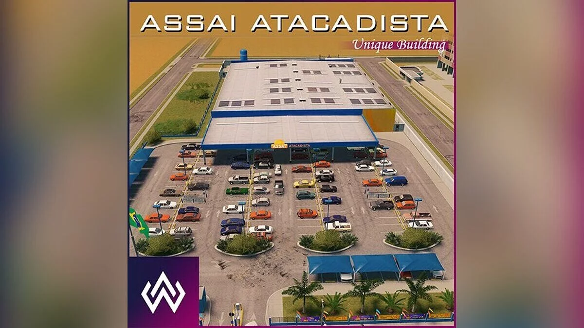 Cities: Skylines — Shopping center Assai Atacadista in Brazil