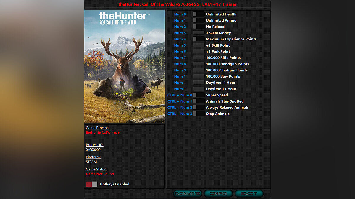 theHunter: Call of the Wild — Trainer (+17) [2050156 - 2703646]